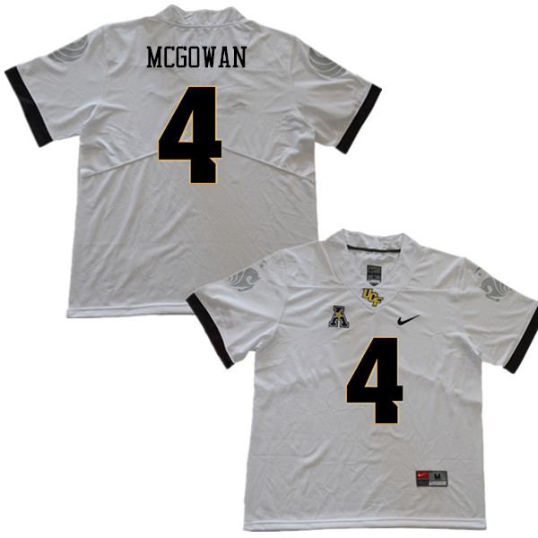 Men #4 Taj McGowan UCF Knights College Football Jerseys Sale-White